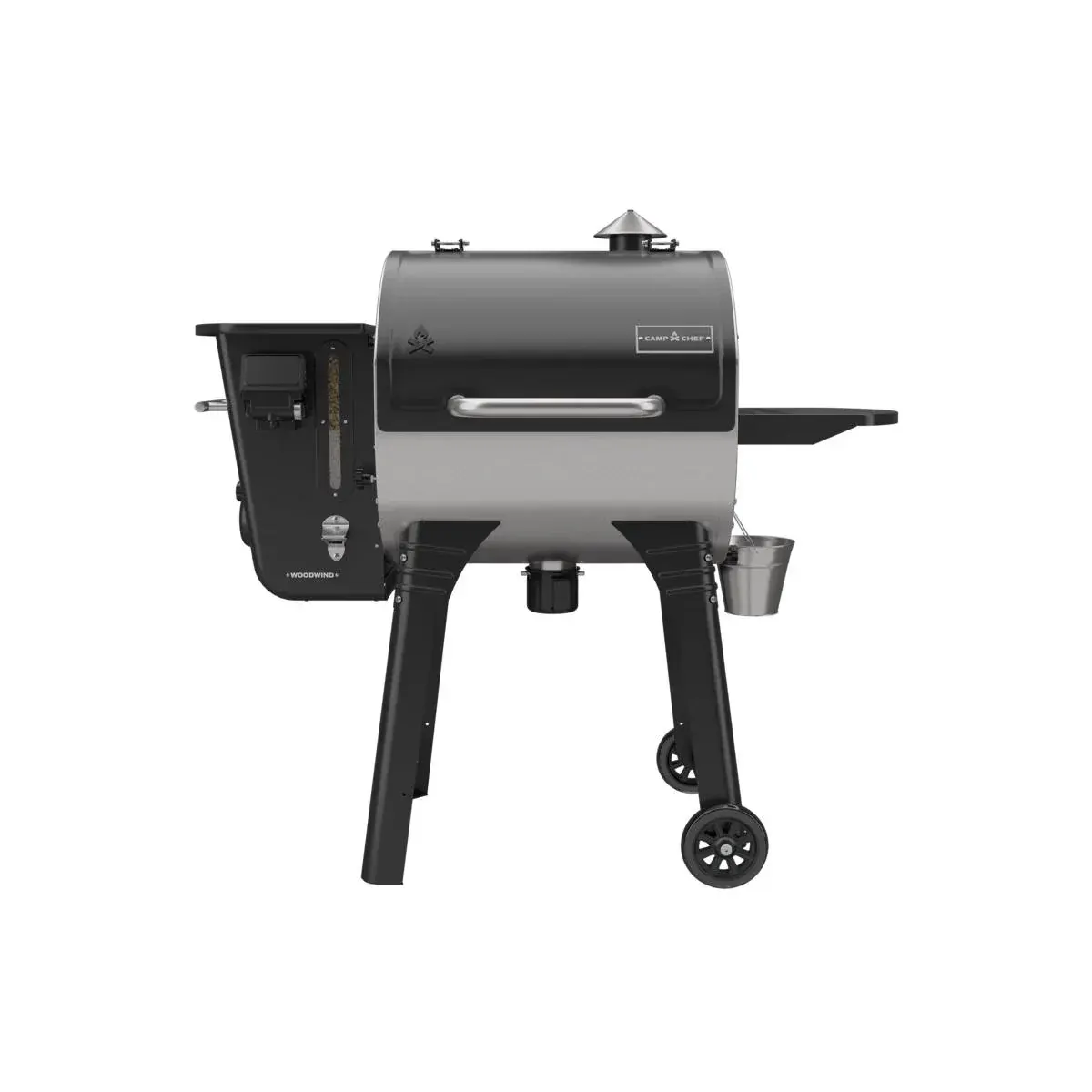 Camp Chef Woodwind 24 WiFi pellet grill, front three-quarter view