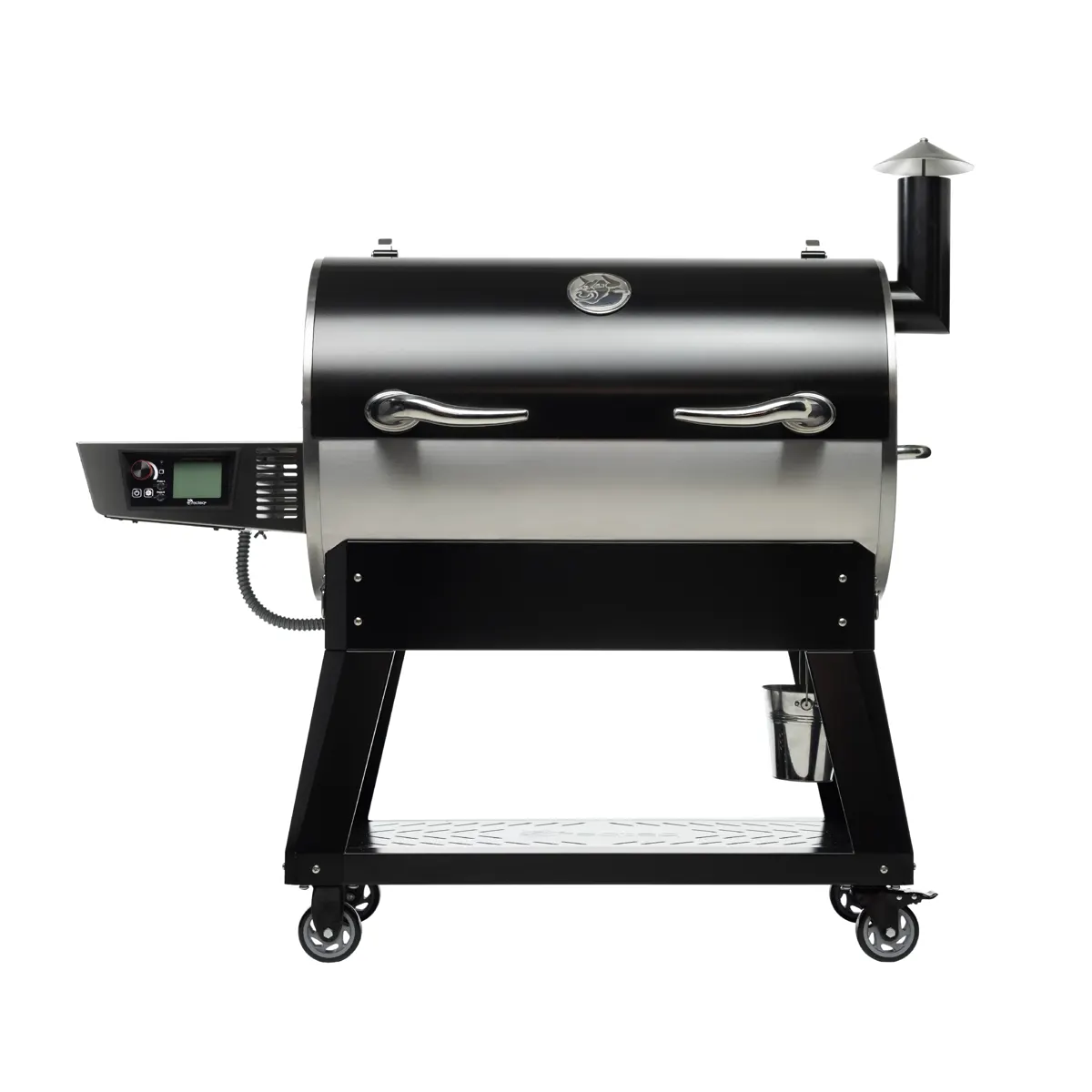 Recteq Flagship-class pellet grill, front three-quarter view